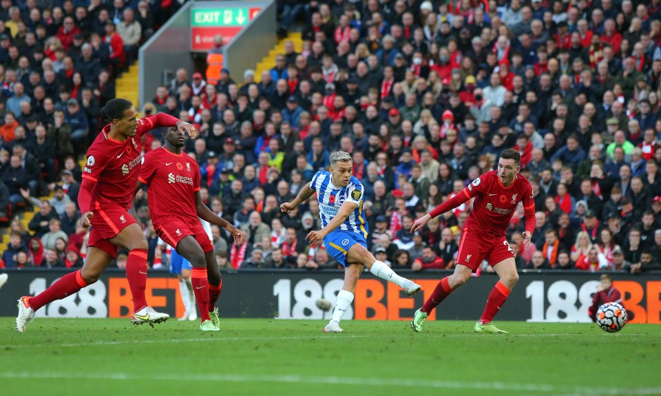 Liverpool lost ground in the Premier League title race with a 2-2 home draw against Brighton