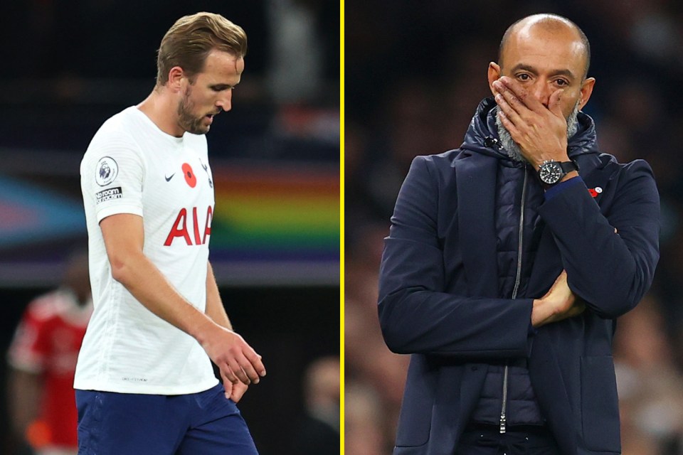 Nuno also saw a dip in the form of Harry Kane during his time at Spurs