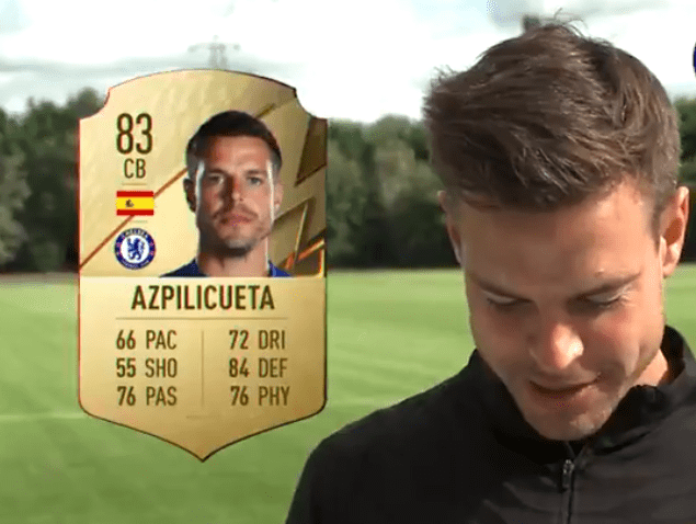Azpilicueta was an 84 on FIFA 21...