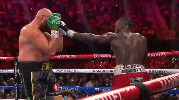 Wilder hit Fury with a shot which would have toppled any other heavyweight
