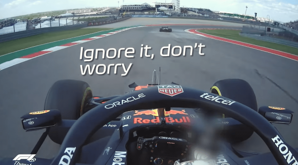Verstappen greeted Hamilton with a one-fingered salute as the Brit flew past