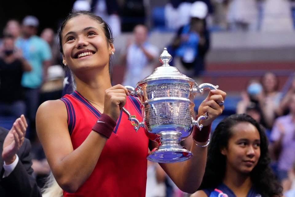 Raducanu made history by winning the 2021 US Open in only her second Grand Slam tournament