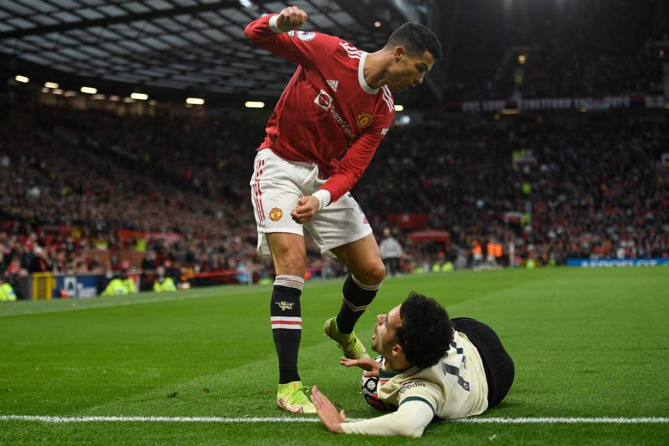 Ronaldo took his anger out on Jones against Liverpool