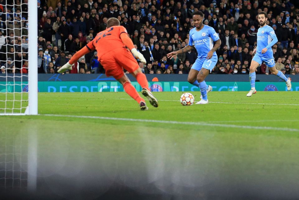 Sterling scored after a matter of minutes from the bench