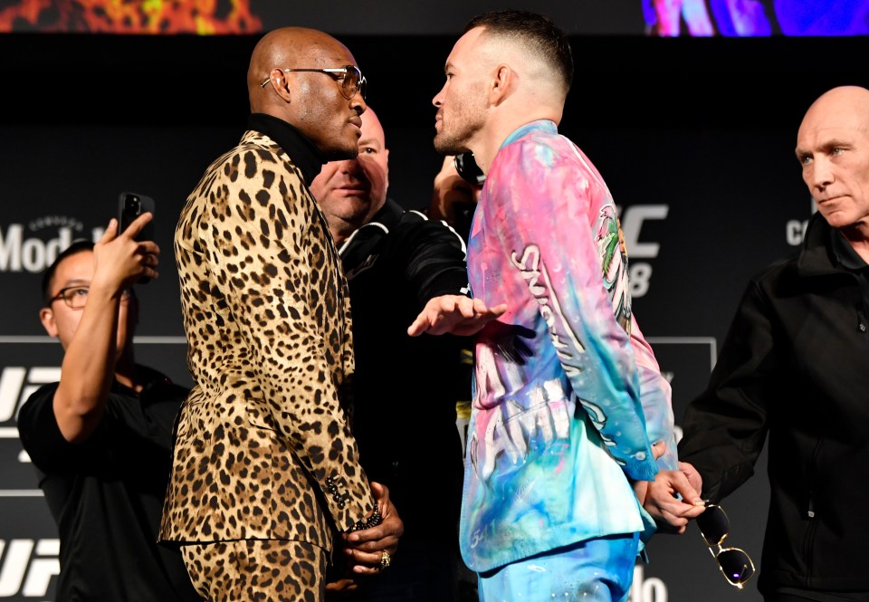 Usman and Covington got in each other's faces at the pre-fight staredown
