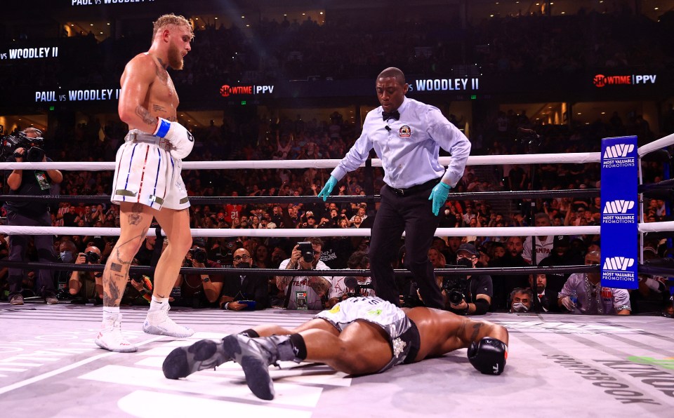 Paul knocked Tyron Woodley out cold when they met in 2021