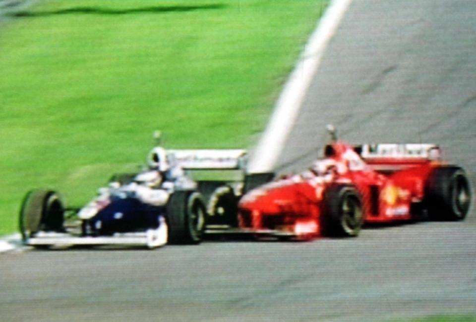 Schumacher's blatant swipe came to no avail, with the German later disqualified from the championship