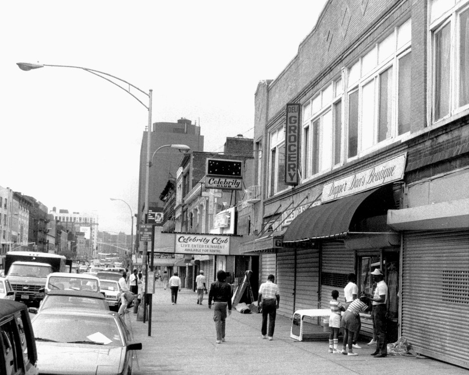 Dapper Dan's Boutique was the setting for the unlikely heavyweight showdown, while a scene in Rocky V looked remarkably similar