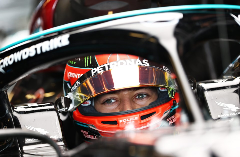 Hamilton will have a new wingman next season in the shape of Russell who took his new Mercedes out for a spin on Tuesday
