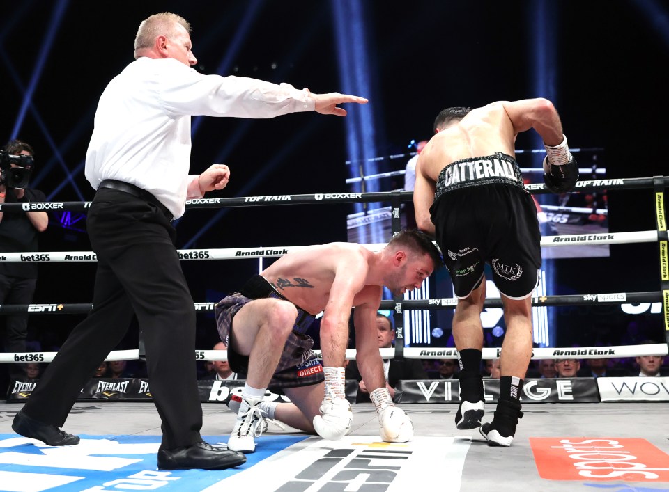 The knockdown came in round eight