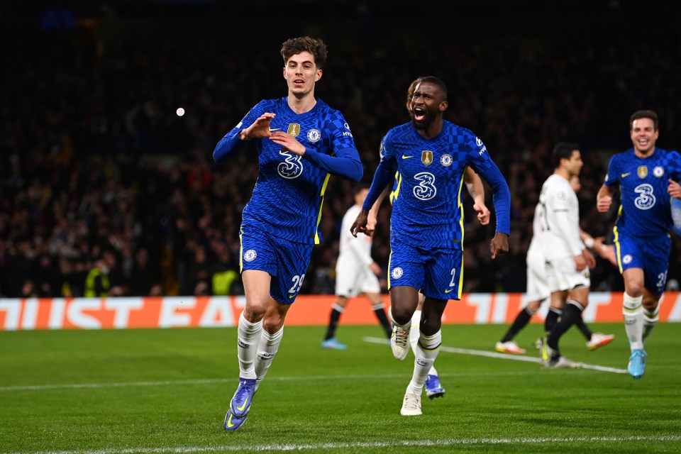 Havertz netted within 8 minutes to give Chelsea the lead