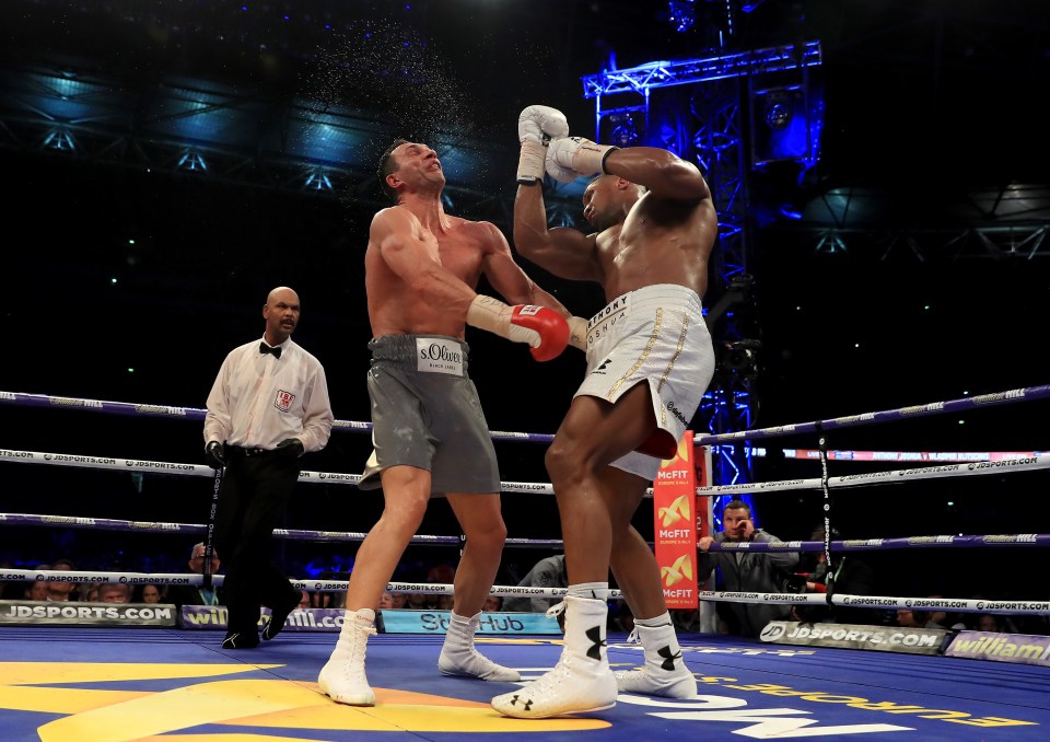 Joshua put on a thrilling show against the Ukrainian in 2017