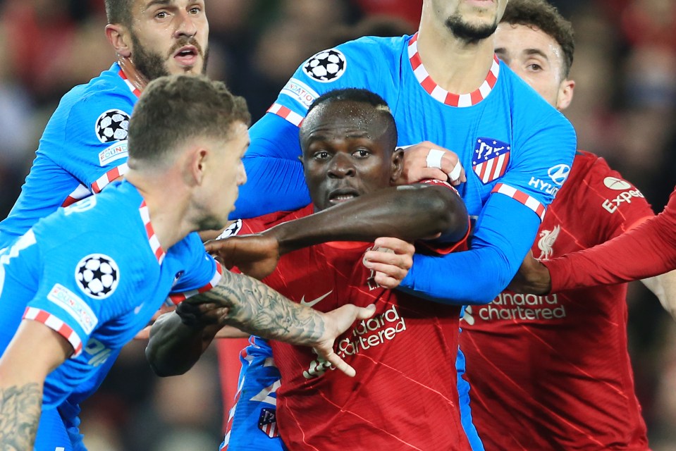 Atleti have repeatedly targeted Mane for a second yellow card, with Klopp having to substitute the winger
