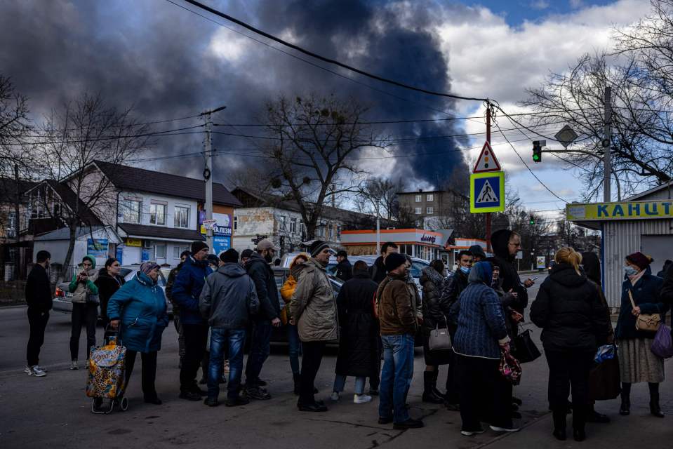 The war has left many people homeless, with Kiev, the capital, put on a weekend long curfew