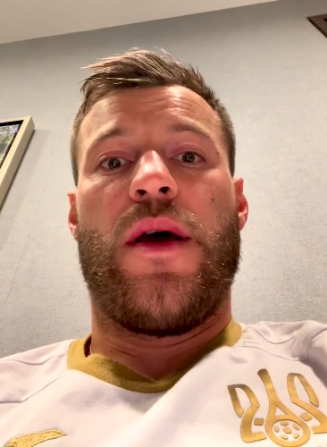 Yarmolenko addressed his Instagram page wearing a Ukraine shirt, and had a message for Russian players