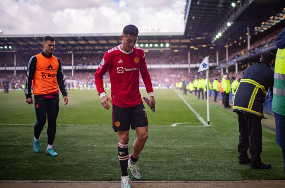 Ronaldo walked off the pitch with an injury after the clash with Everton in April