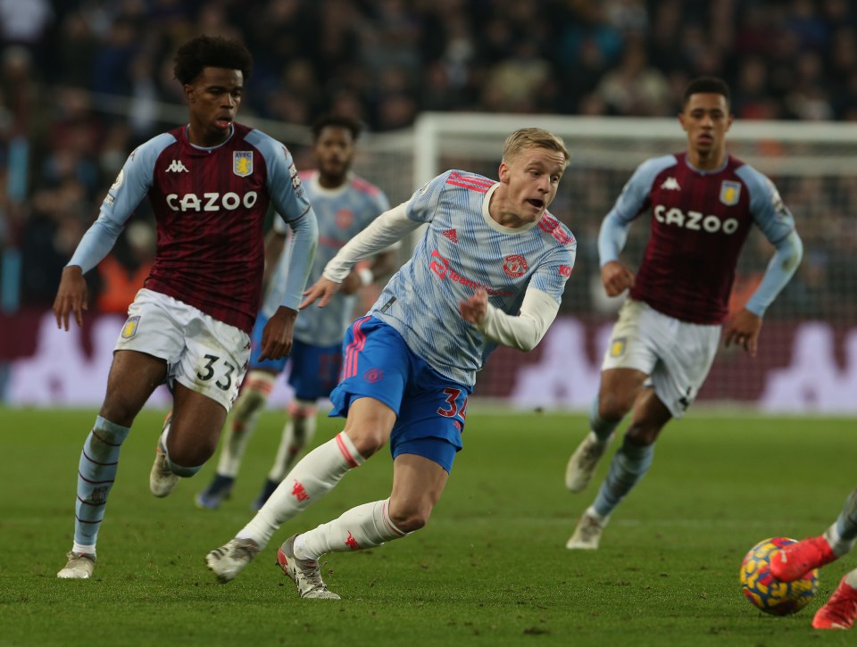 Van de Beek had barely any game time in the first half of this season at United