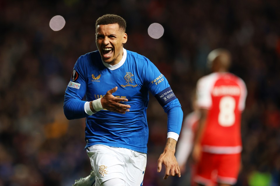 James Tavernier has scored six goals in the Europa League this season