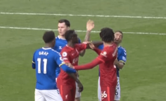 Mane was booked for this push on Allan