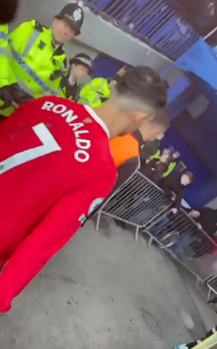 Ronaldo then walked off, but has now been cautioned by Merseyside Police