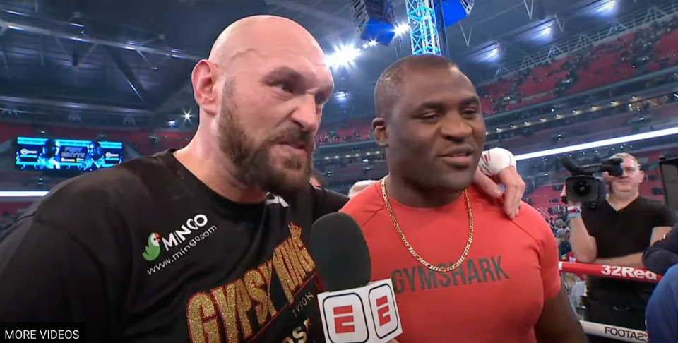 Fury and Ngannou have spoken about fighting