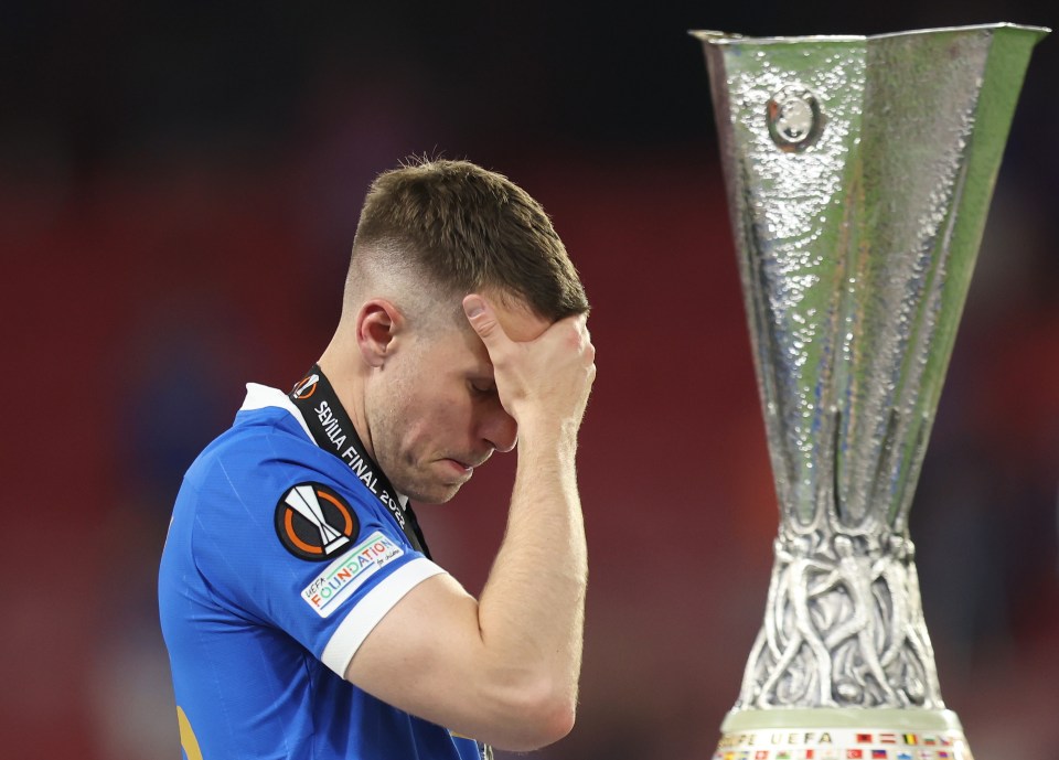 Ramsey missed the decisive penalty for Rangers in the 2022 Europa League final
