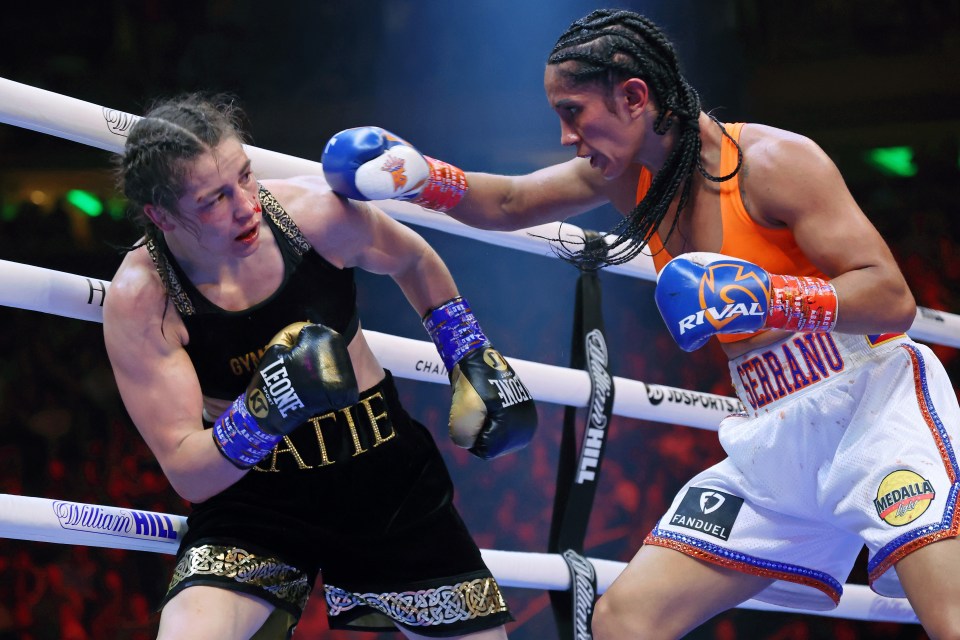 Serrano had Taylor badly hurt in round five