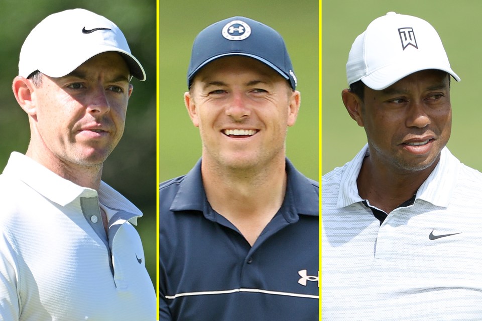 McIlroy and Spieth are looking to join Woods as Grand Slam winners