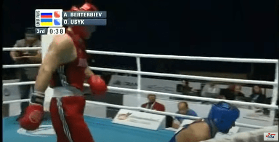 Usyk took a knee in the second fight