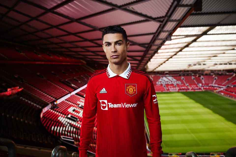 Ronaldo was recently pictured wearing the new Man United shirt... but will he be donning it on the pitch?