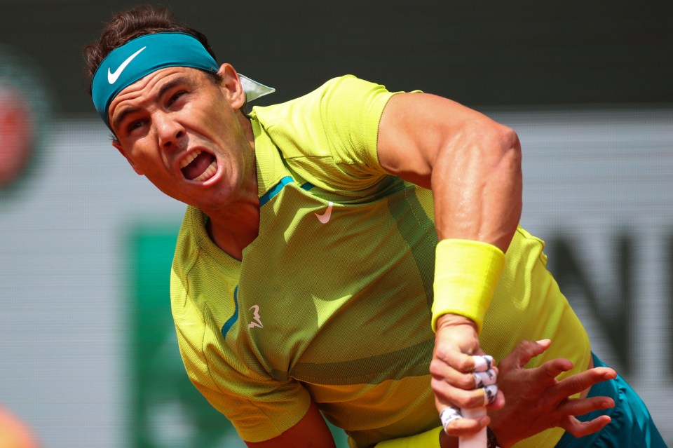 The Spaniard is renowned for the size of his serving arm