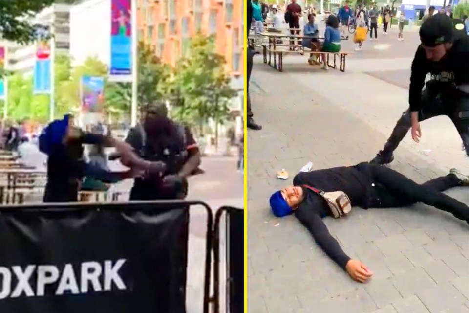 It only took one punch for Francis to leave the man out cold on the floor