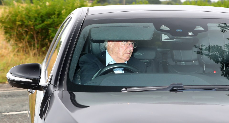Sir Alex Ferguson was also seen arriving at Man United's training ground at the same time as Ronaldo