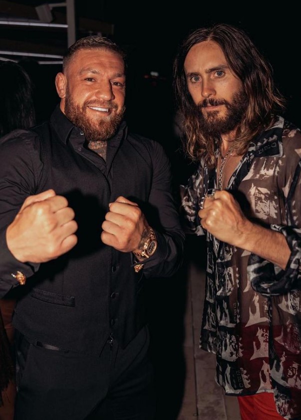 McGregor posted pictures of him and Hollywood star Leto on Instagram