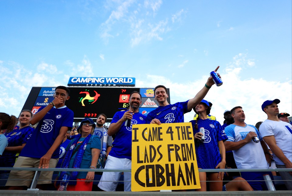 Chelsea fans came out in force to watch the 4-0 defeat to Arsenal