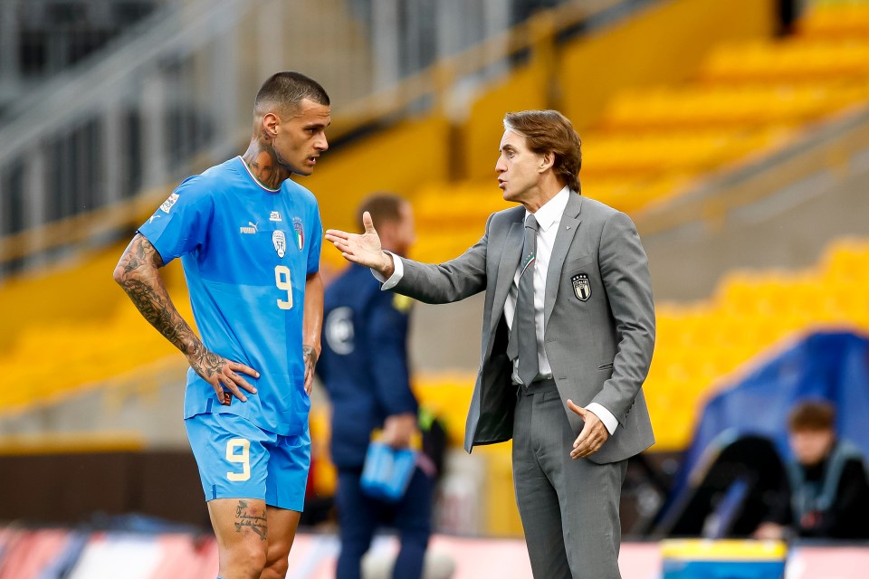 Scamacca made his senior Italy debut in September 2021