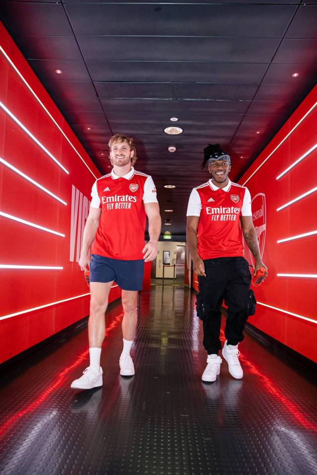 KSI and Paul's Prime drink is Arsenal's official hydration partner