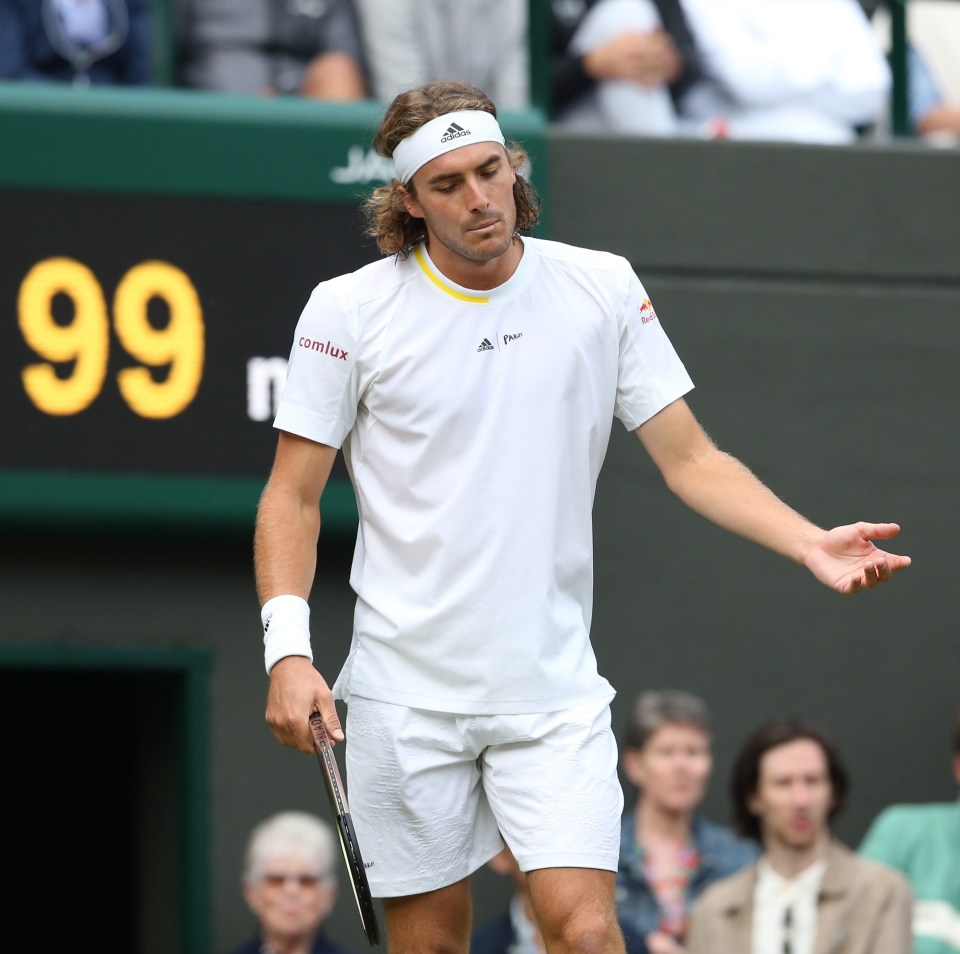 Tsitsipas won the first set but lost his cool after losing the second and duly lost the third and fourth sets
