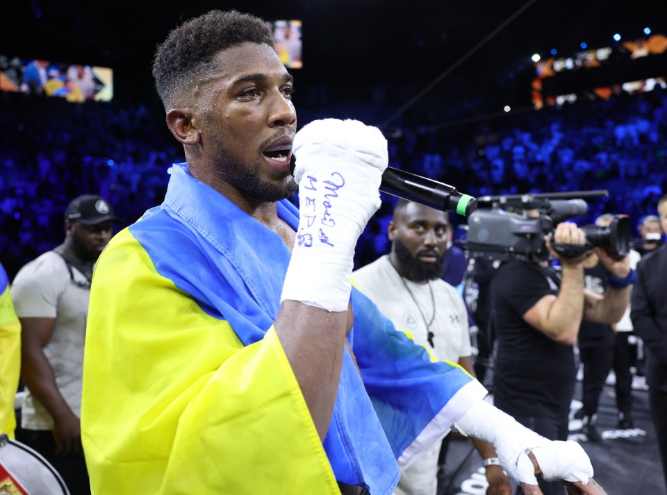 Joshua was persuaded to return to the ring, but then took the microphone and delivered a bizarre speech, which Eddie Hearn said highlighted his passion and disappointment at losing