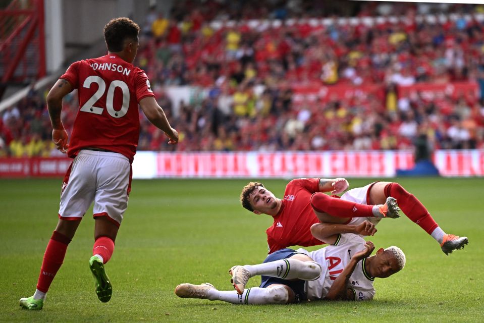 Before Johnson kicked him to the ground in reaction to the star's showboating