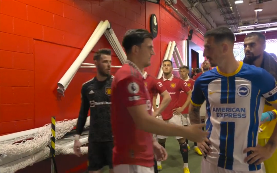 Before Maguire took the plunge and walked over to Brighton captain Lewis Dunk to ask to swap