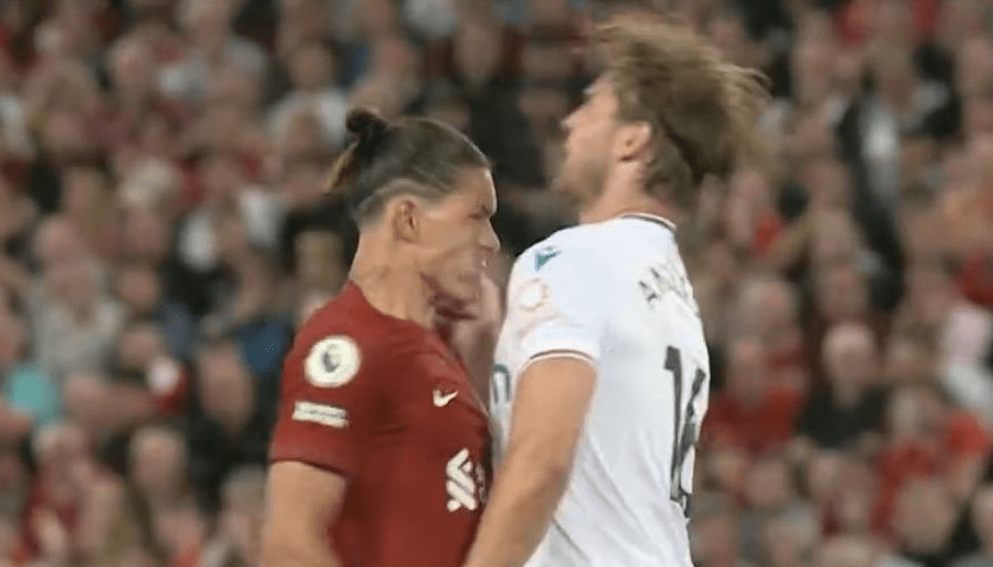 Nunez reacted in a similar way when provoked by Andersen