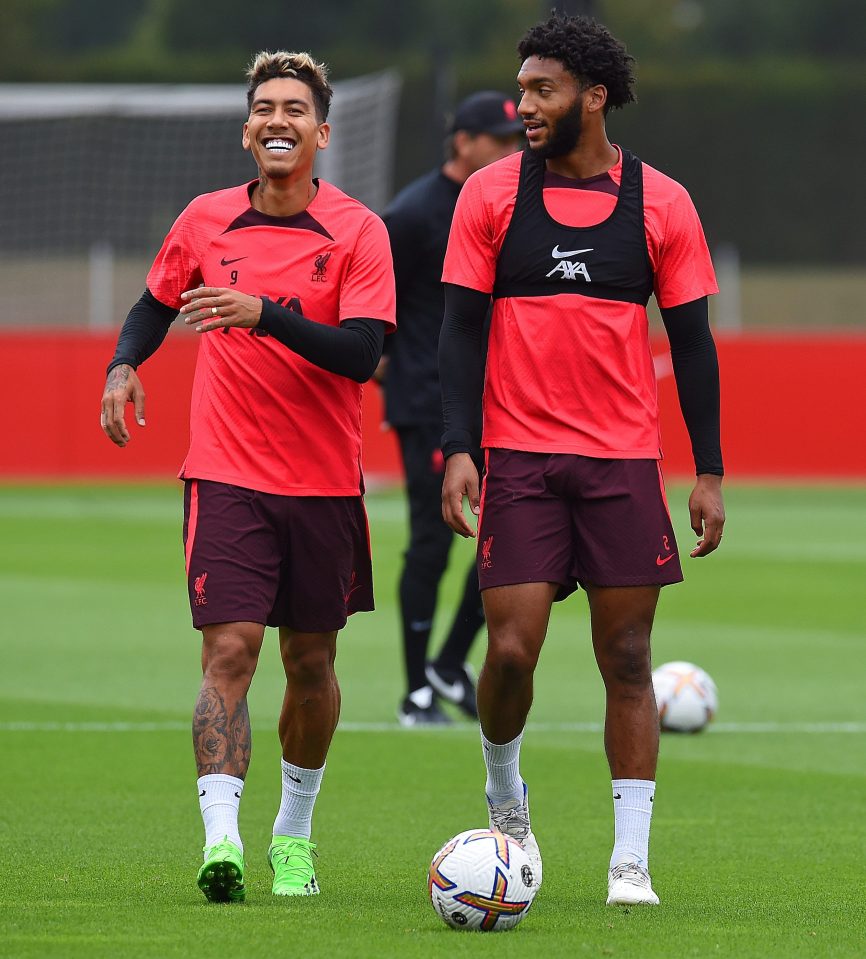 Joe Gomez will start, with Firmino likely to also be in the line-up