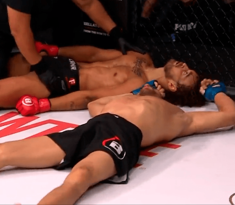 Both men looked out of it but only one of them actually was at Bellator Dublin