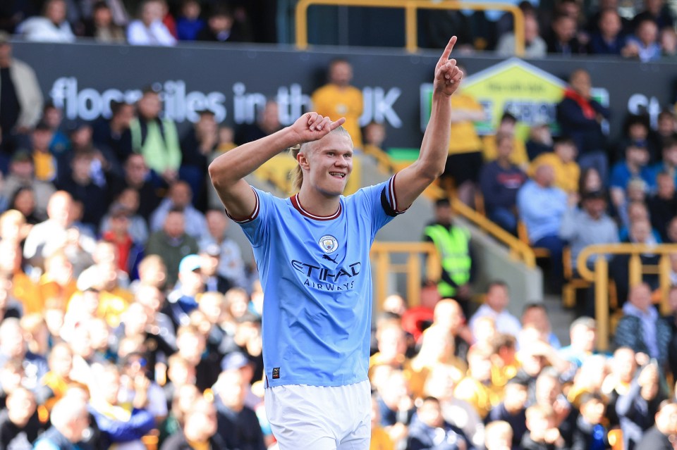 Haaland has 11 goals in seven Premier League appearances