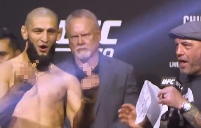 Chimaev was booed by the crowd at the weigh-in and responded by flipping them off