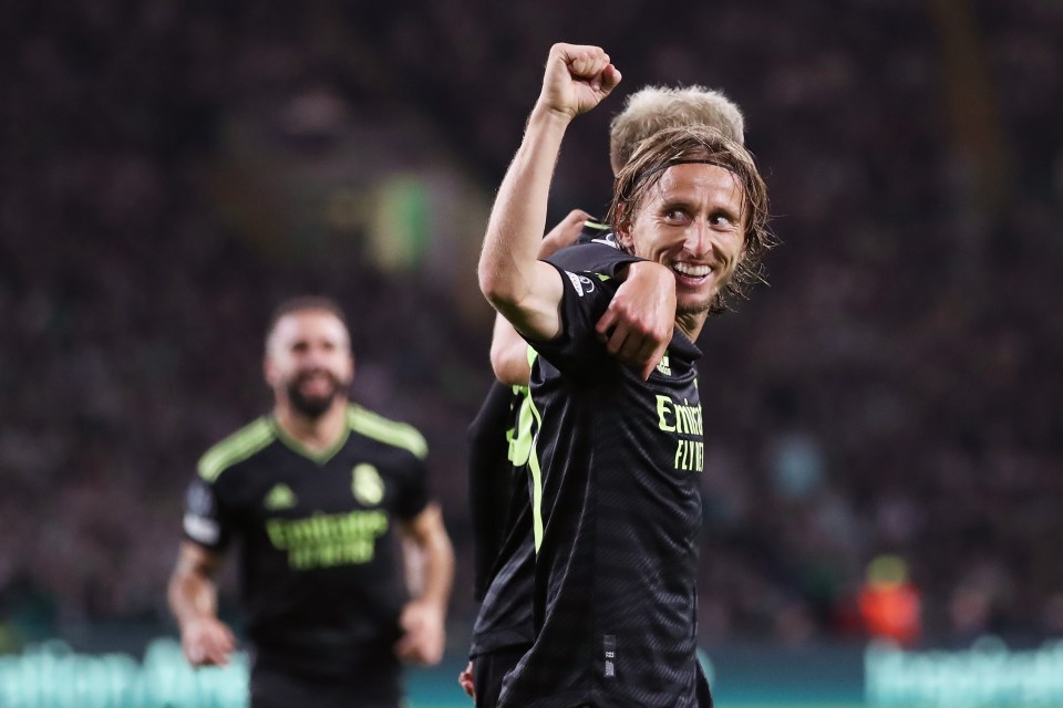Modric received a standing ovation from Celtic fans after the Champions League clash