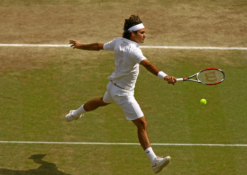 Federer's one handed backhand was iconic in the sport