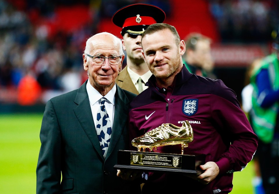 Charlton was happy to see Rooney eventually surpass his England goal record