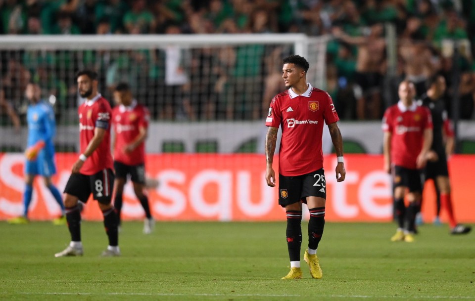 Sancho endured another frustrating night in a Manchester United jersey in the Europa League
